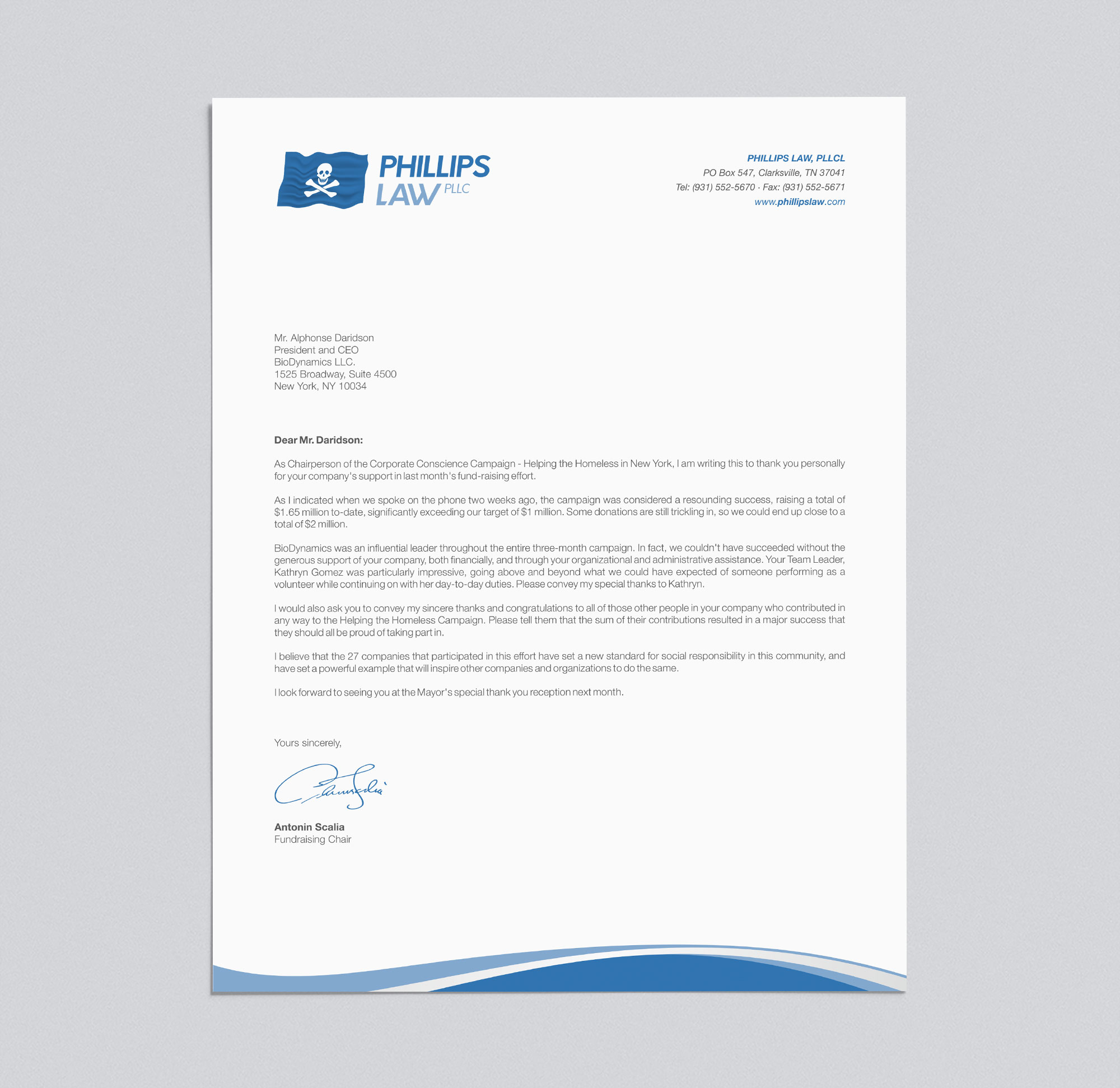 Stationery Design by logodentity for Phillips Law, PLLC | Design #22330539