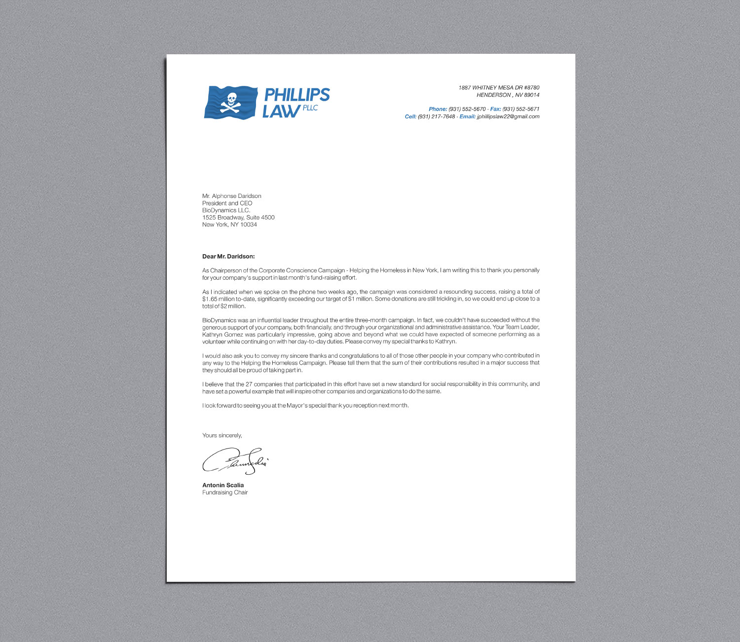 Stationery Design by logodentity for Phillips Law, PLLC | Design #22413561