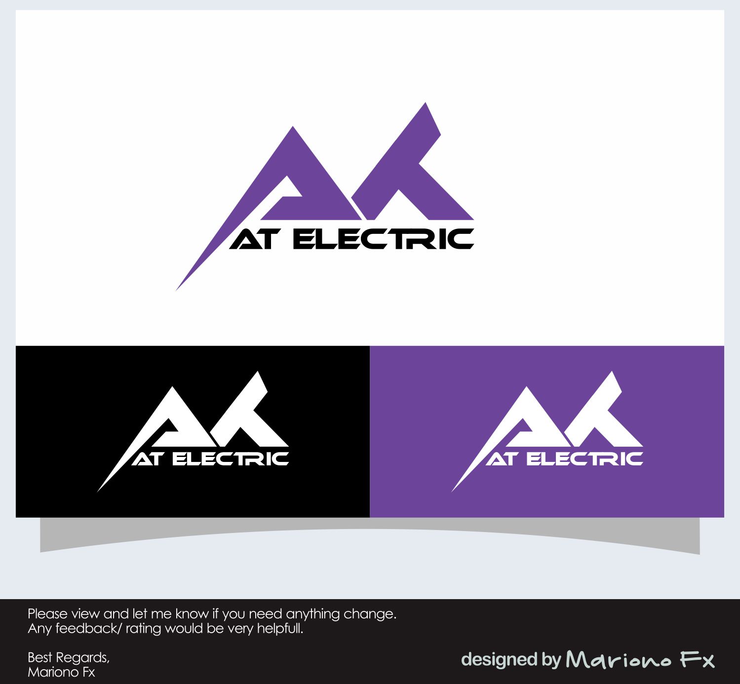 Design de Logo par Mariono Fx pour AT Electric, LLC | Design : #22334428