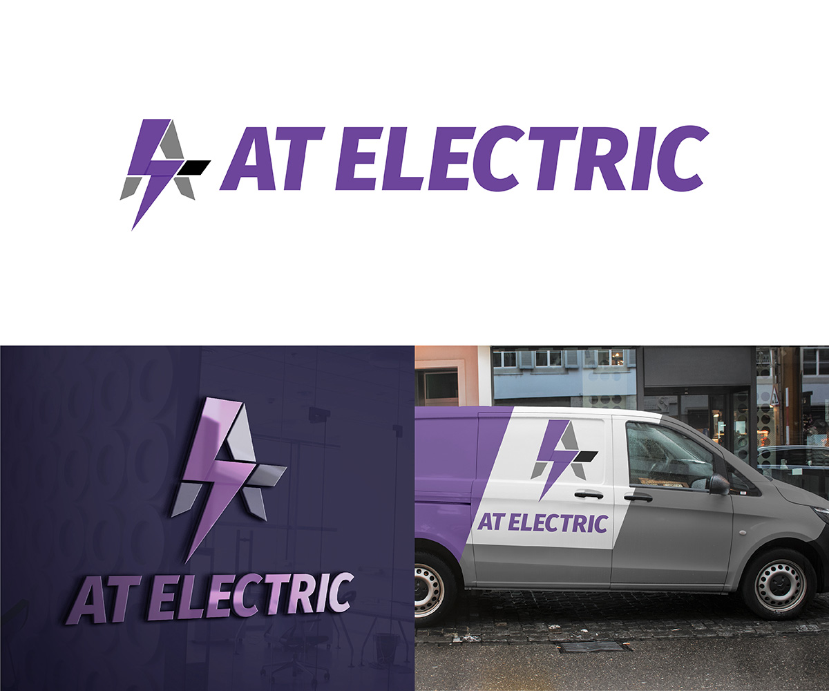 Logo Design by Cyberbrush for AT Electric, LLC | Design #22338622