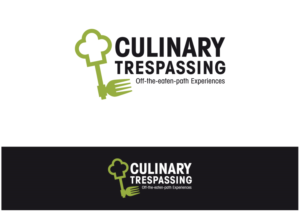 "Culinary Trespassing" with a tagline of "Off-the-eaten-path Experiences" | Logo Design by Nigel B