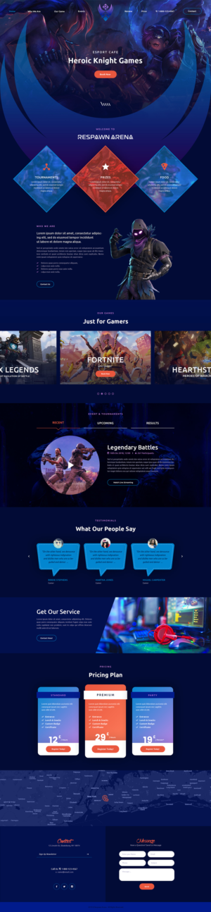 Respawn Arena Gaming Website eSports  | Web Design by Ved Web Services