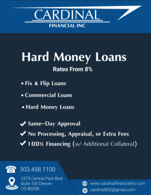 Cardinal Financial Hard Money Lender | Diseño de Flyer por CreativeFeather