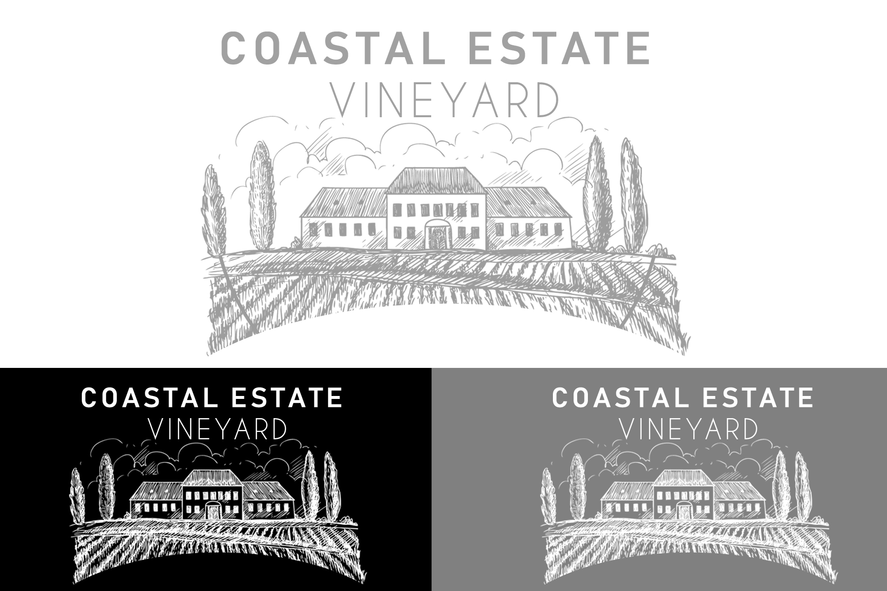 Logo-Design von JessZausaMasula für Coastal Estate Vineyard | Design #22353481
