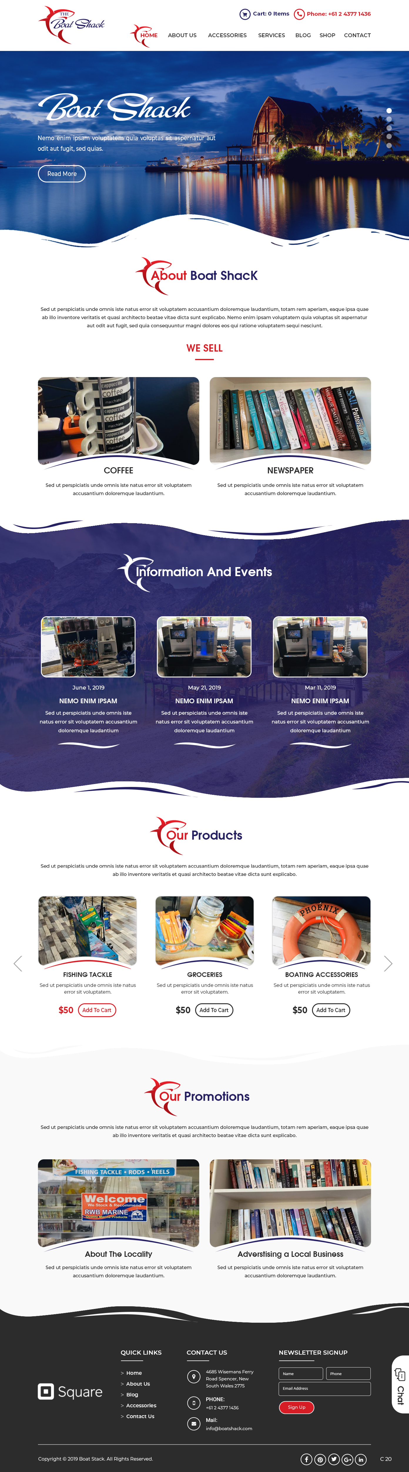Web Design by pb for Hawkesbury River Charter | Design #22354951