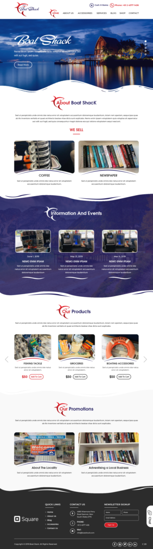 Web Design by pb for Hawkesbury River Charter | Design: #22354951