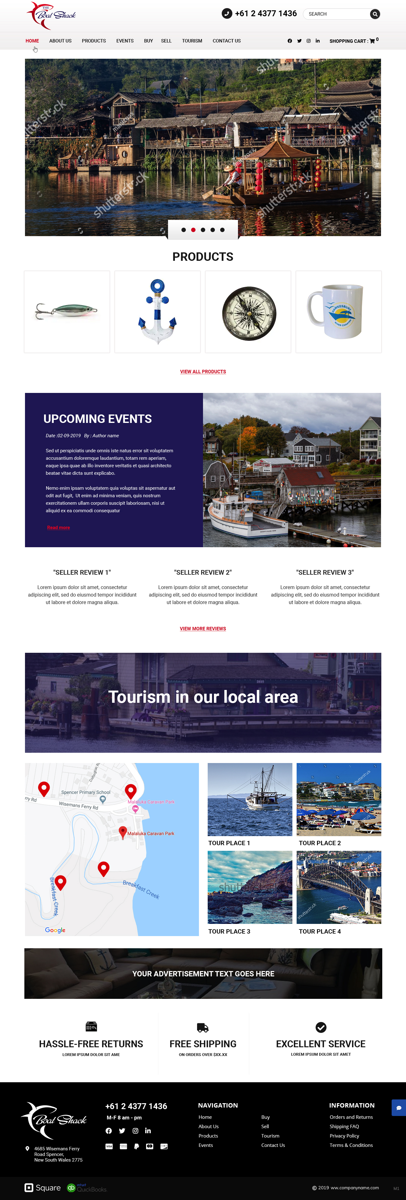 Web Design by pb for Hawkesbury River Charter | Design #22354967
