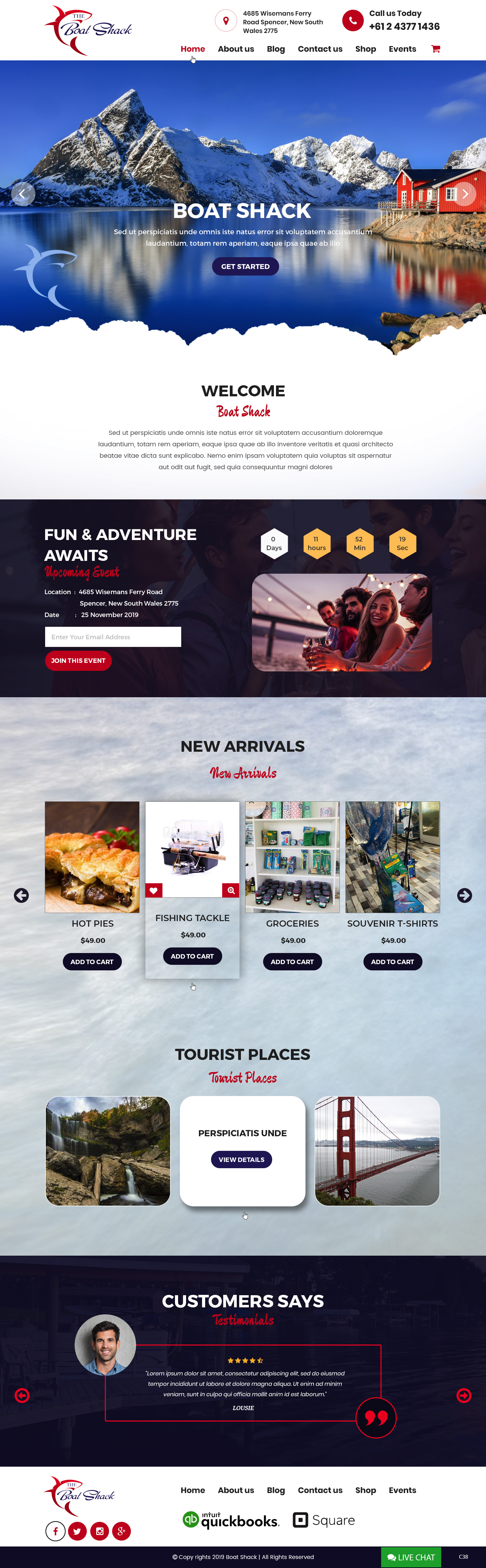 Web Design by pb for Hawkesbury River Charter | Design #22354969