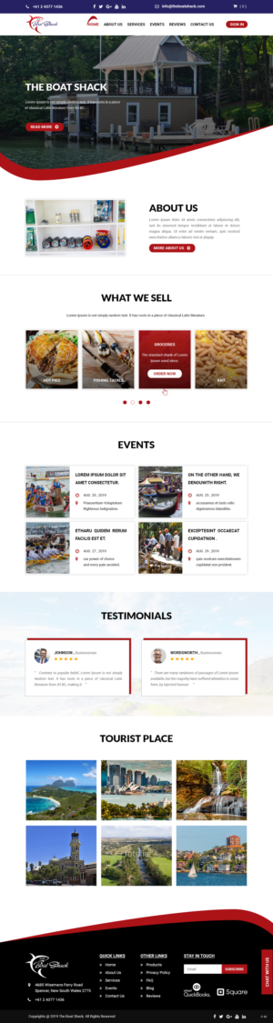 Web Design by pb for Hawkesbury River Charter | Design: #22354971