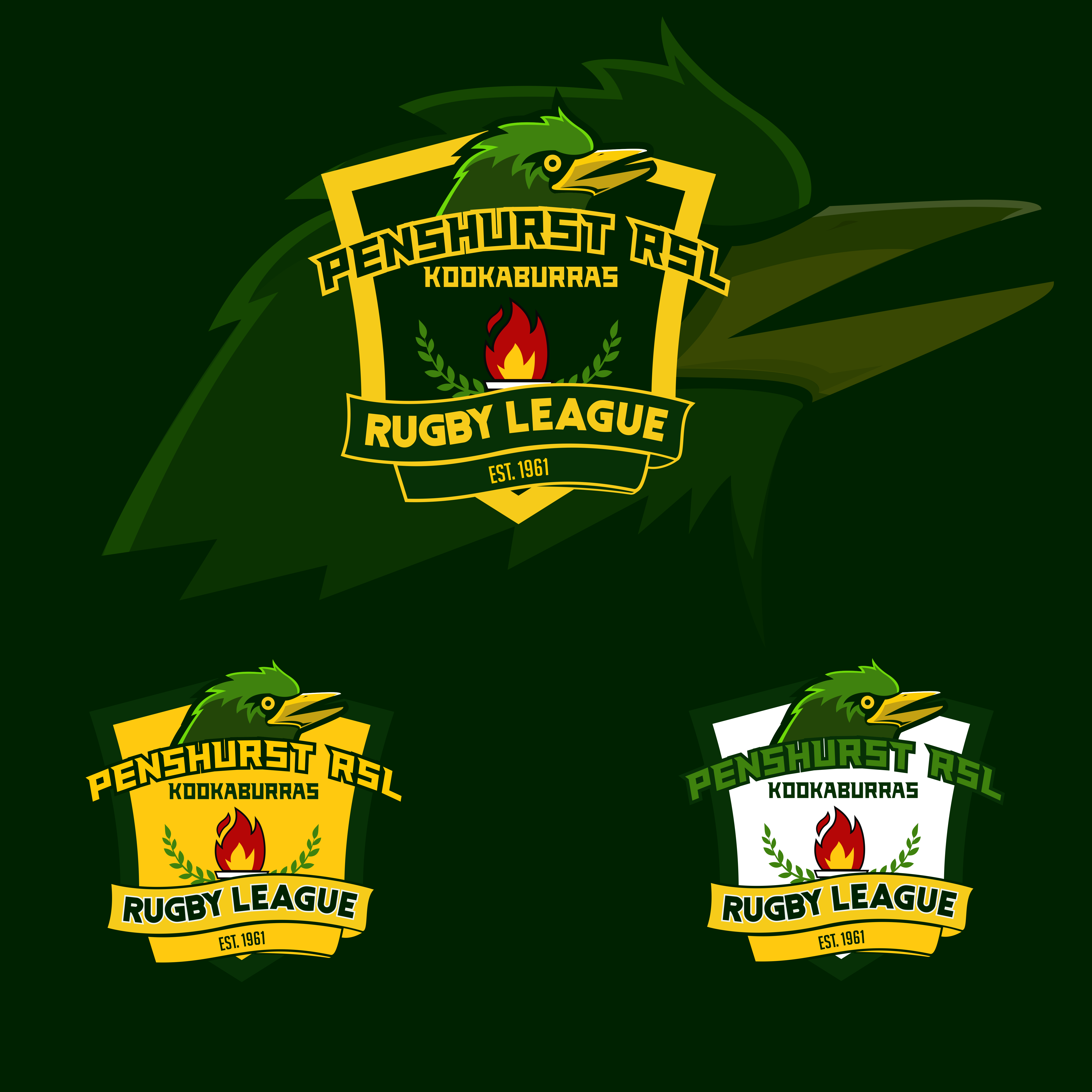 Logo Design by Hanif23 for Penshurst RSL Kookaburras Rugby League Club | Design #22354098