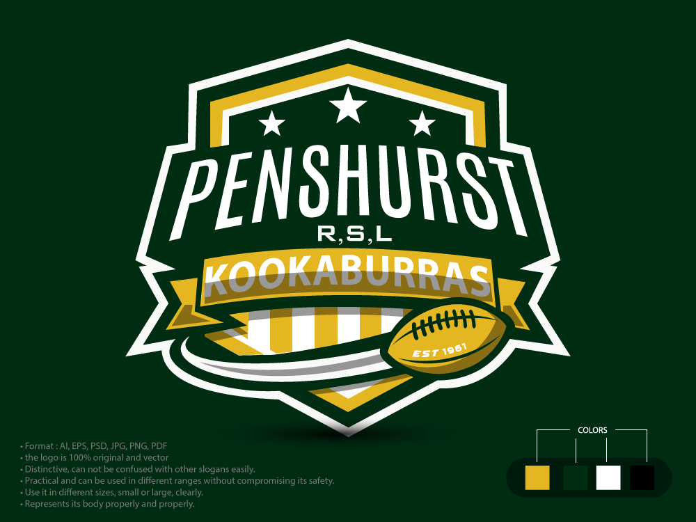 Logo Design by faouzibouyattar for Penshurst RSL Kookaburras Rugby League Club | Design #22354769