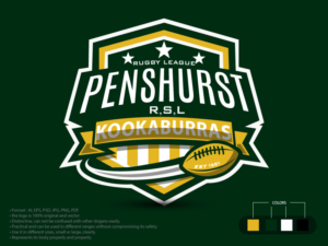 Logo Design by faouzibouyattar for Penshurst RSL Kookaburras Rugby League Club | Design: #22371243