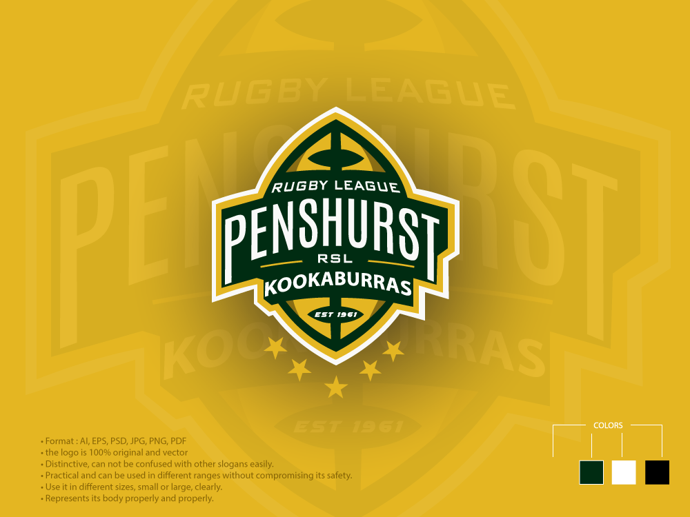 Logo Design by faouzibouyattar for Penshurst RSL Kookaburras Rugby League Club | Design #22371250