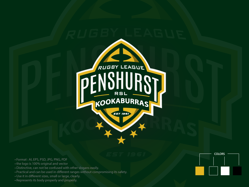 Logo Design by faouzibouyattar for Penshurst RSL Kookaburras Rugby League Club | Design #22371251