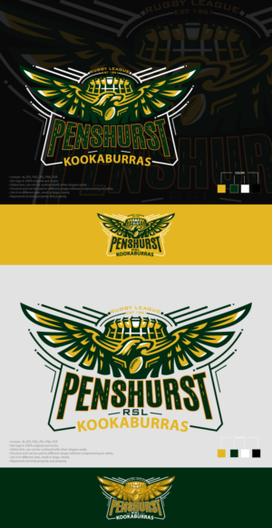 Logo Design by faouzibouyattar for Penshurst RSL Kookaburras Rugby League Club | Design: #22376711