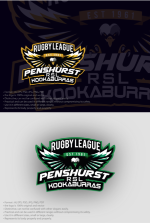 Logo Design by faouzibouyattar for Penshurst RSL Kookaburras Rugby League Club | Design: #22377183