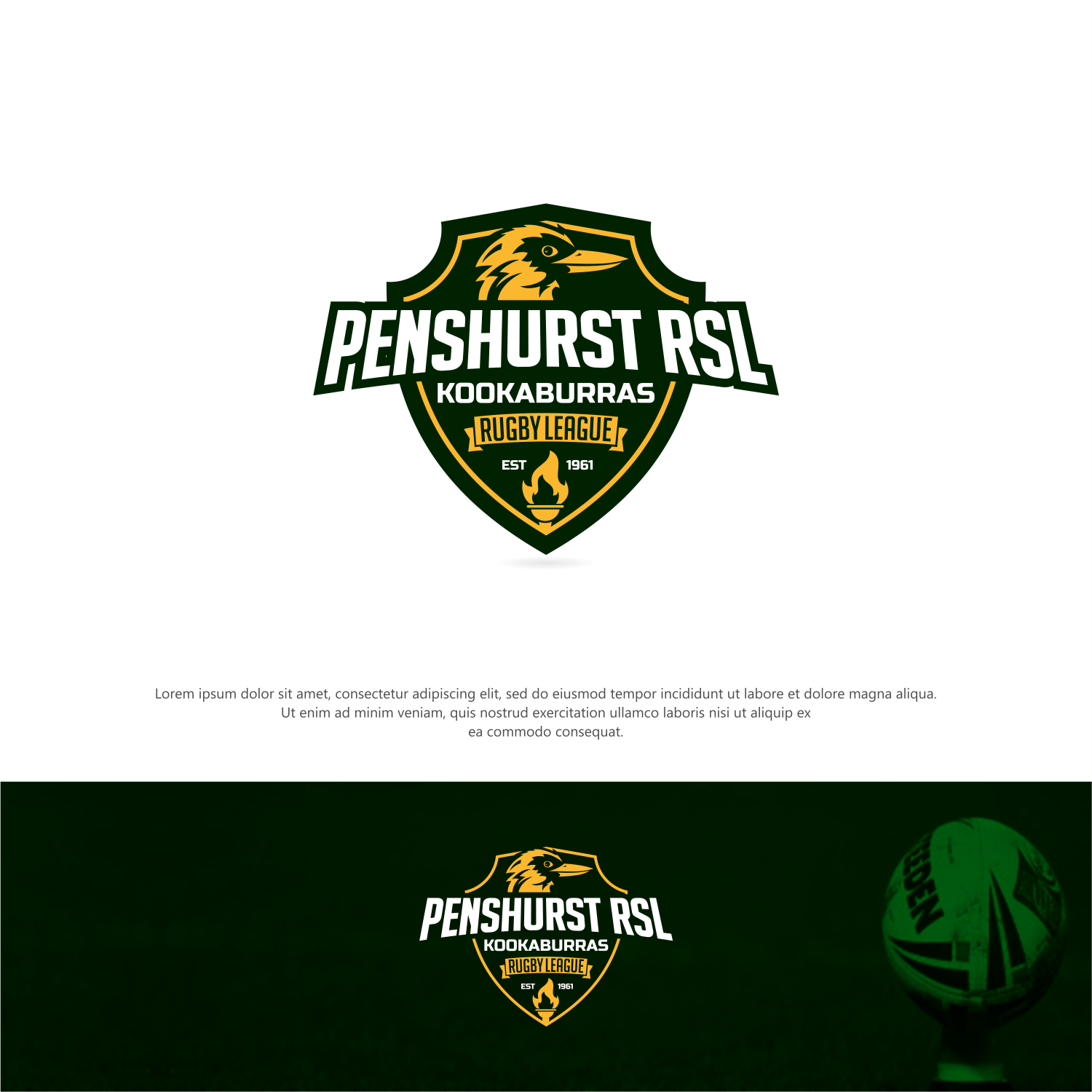 Logo Design by ThiagoB for Penshurst RSL Kookaburras Rugby League Club | Design #22359996
