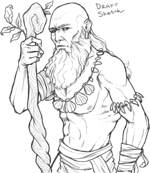 Tribal Chief For Dungeons and Dragons | Graphic Design by Scelatio
