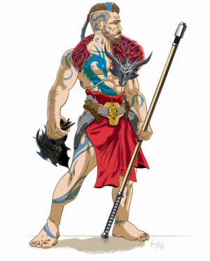 Tribal Chief For Dungeons and Dragons | Graphic Design by WHollis63