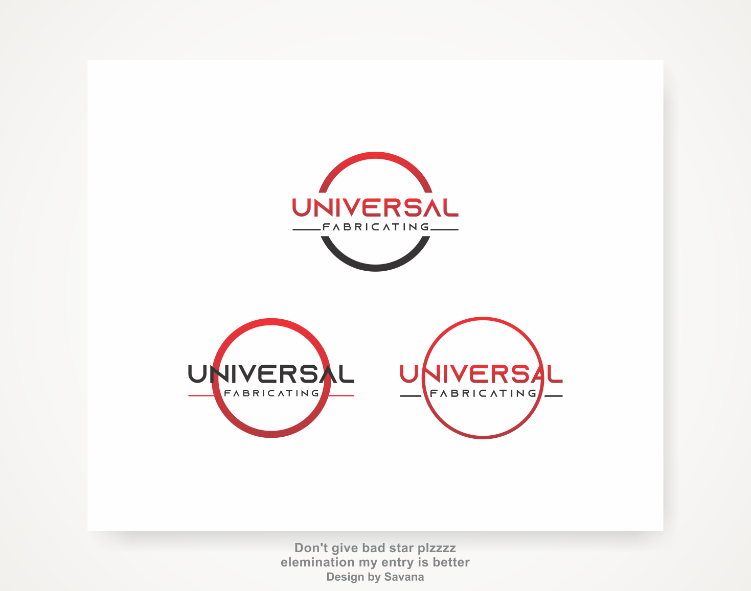 Logo Design by Savana for Universal Fabricating | Design #22411113