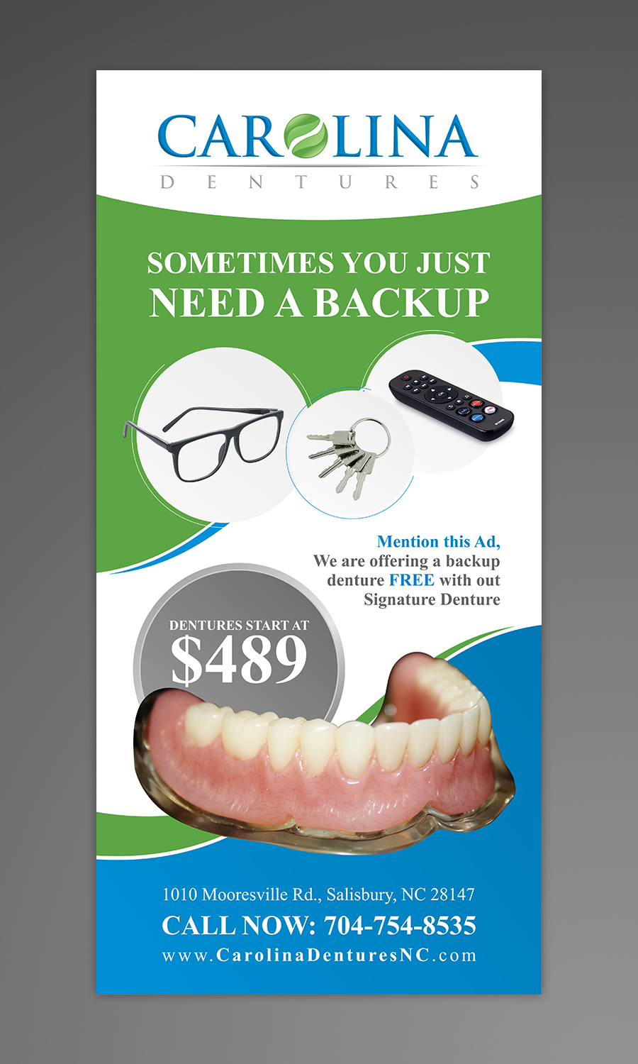 Graphic Design by OwnDesign for Carolina Dentures | Design #22375820