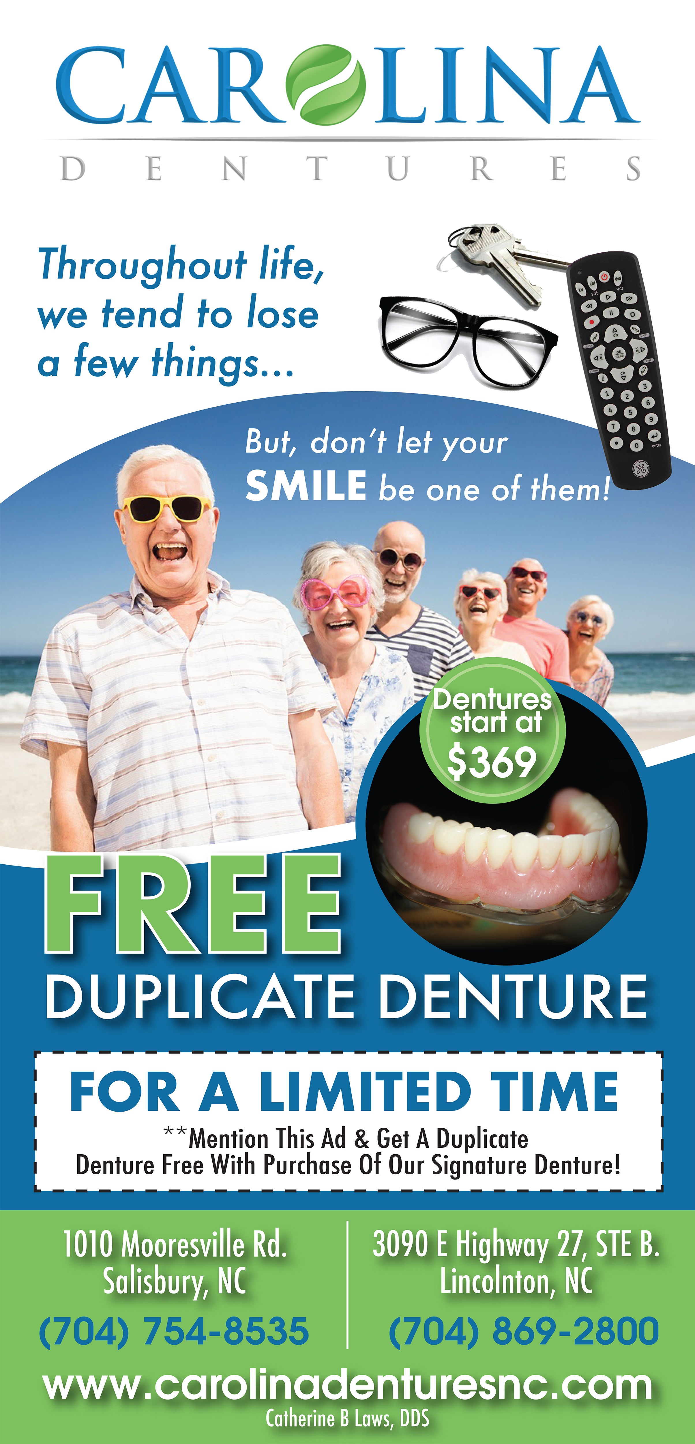 Graphic Design by TracyInspires for Carolina Dentures | Design #22398886