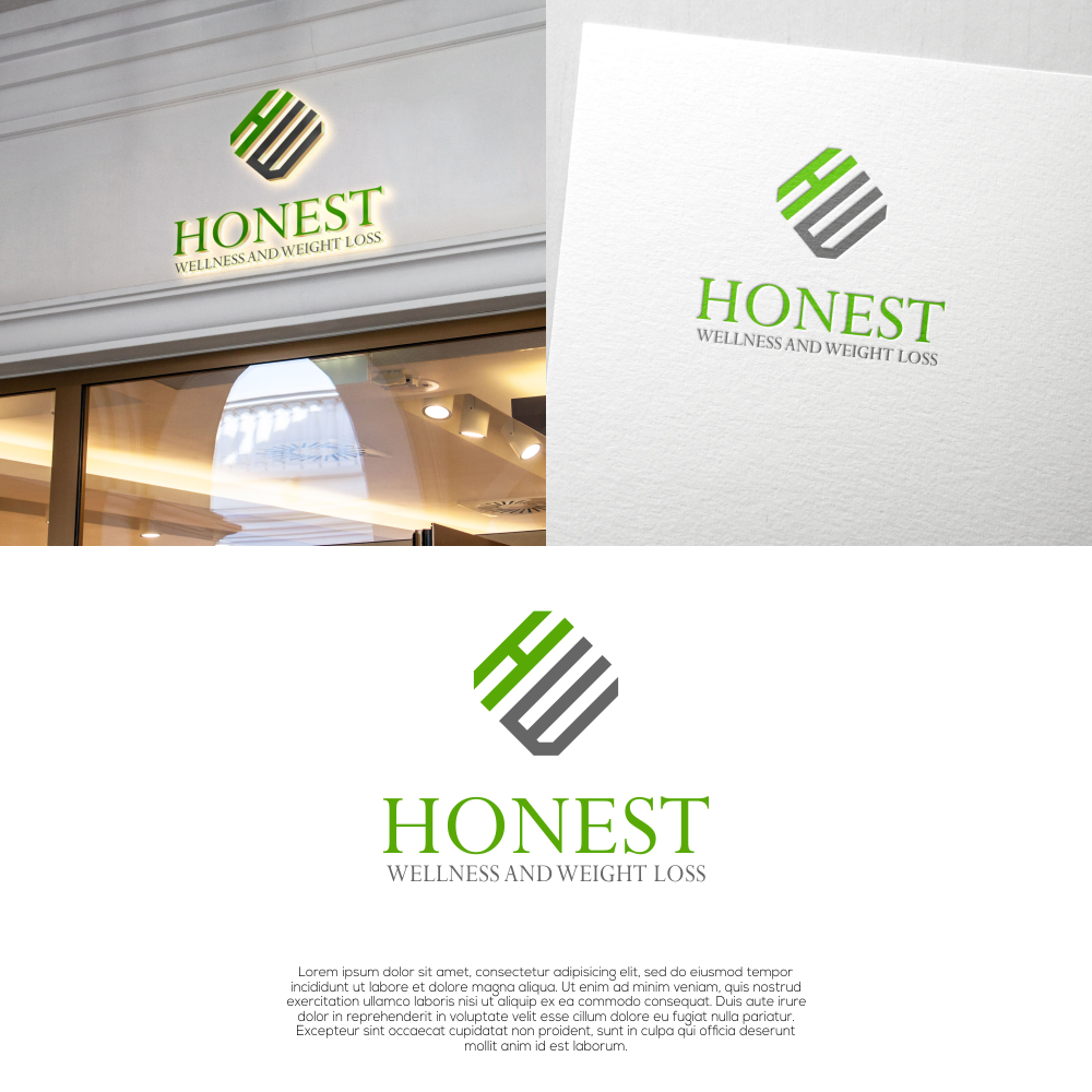 Logo-Design von laba tiada henti für Honest Wellness and Weight Loss LLC | Design #22356766