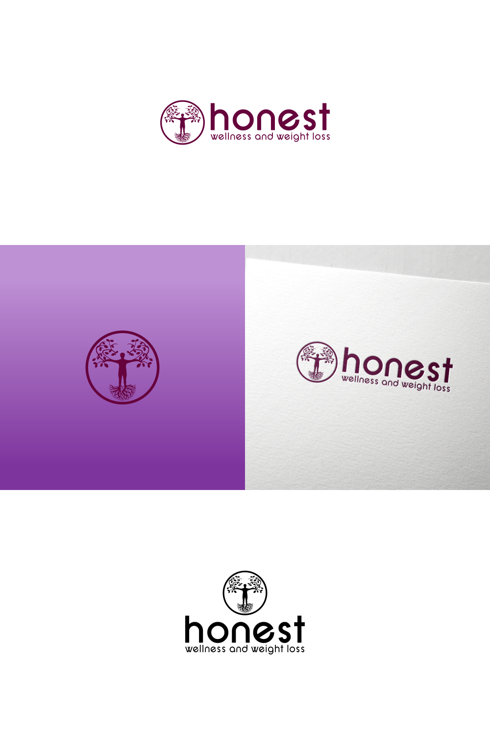 Logo Design by sinau_nggambar for Honest Wellness and Weight Loss LLC | Design #22358061