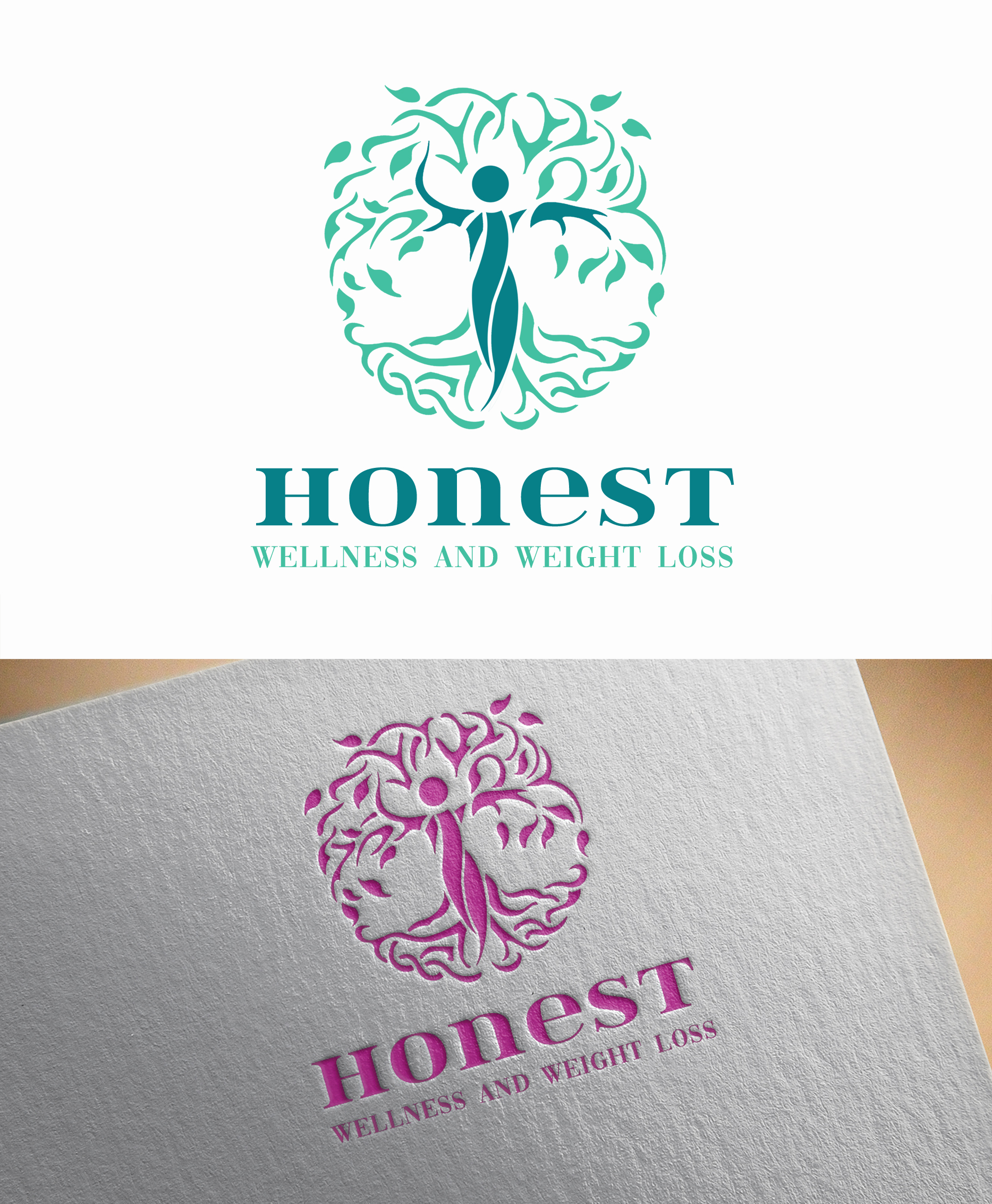 Logo Design by Ana Gocheva for Honest Wellness and Weight Loss LLC | Design #22356166