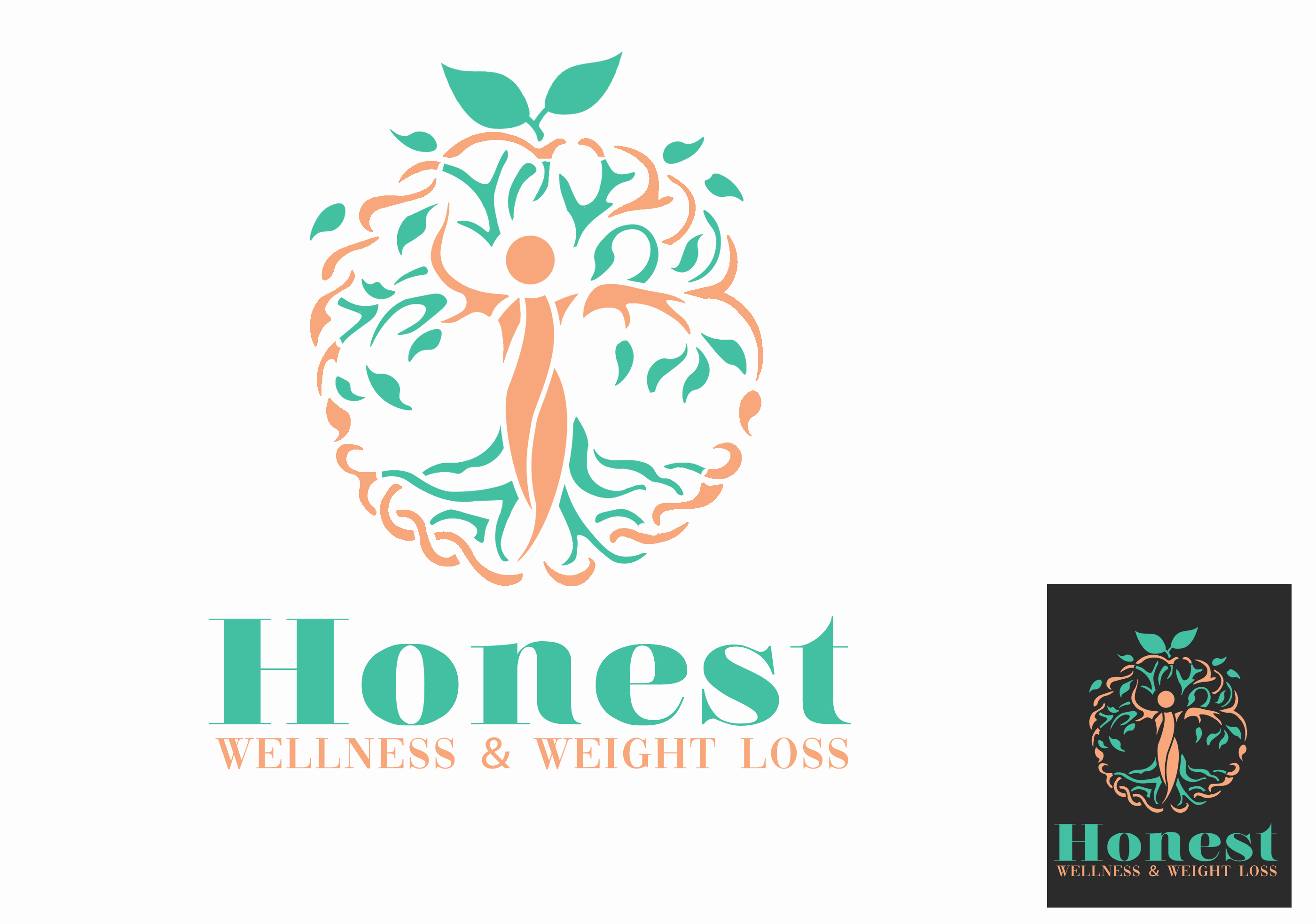 Logo Design by Ana Gocheva for Honest Wellness and Weight Loss LLC | Design #22367743