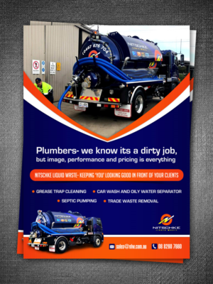 Nitschke Liquid waste flyer | Werbe-Design von rug