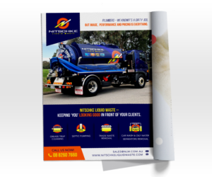 Nitschke Liquid waste flyer | Werbe-Design von Luniere Designs