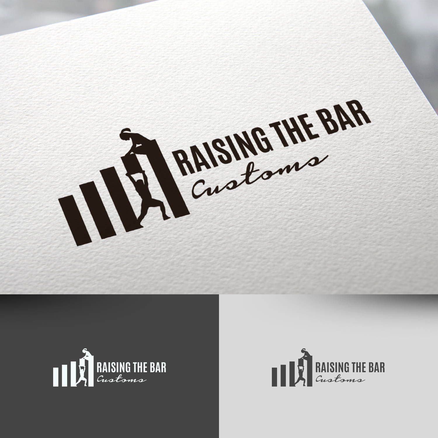 Logo Design by rafaeldsgn for Raising the bar customs | Design #22367670