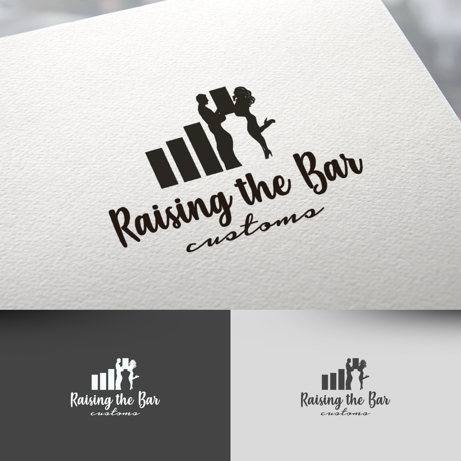 Logo Design by rafaeldsgn for Raising the bar customs | Design #22374491