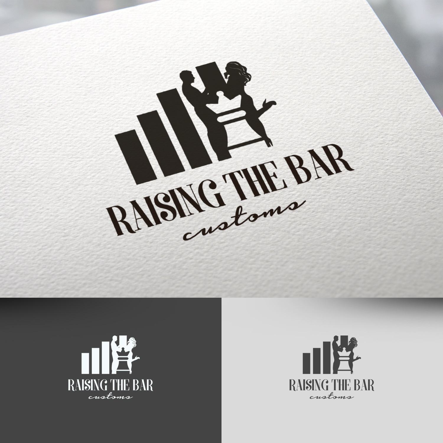 Logo Design by rafaeldsgn for Raising the bar customs | Design #22382585