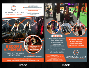 promotional flyer for Optimus Gym  | Flyer-Design von TSU Creations