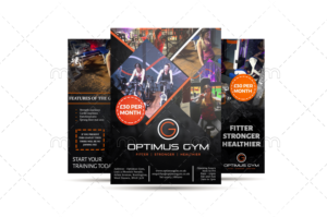promotional flyer for Optimus Gym  | Flyer Design by AnneWanjiku