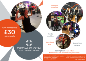 promotional flyer for Optimus Gym  | Flyer Design by Nishi 4