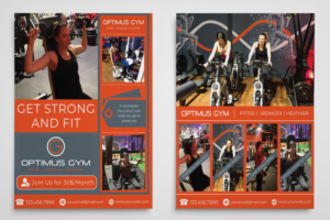 promotional flyer for Optimus Gym  | Flyer-Design von CreativeFeather