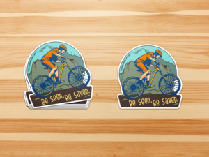 Bike Safety Stickers - Be Seen Be Saved | Graphic Design by Amer Flehan