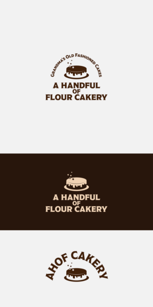 A Handful of Flour Cakery | Logo Design by LaVitaBella67