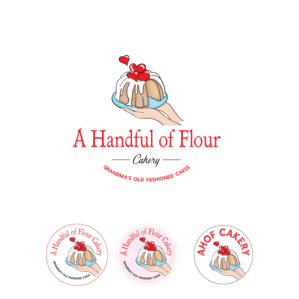 A Handful of Flour Cakery | Logo Design by Samantha Ward Design