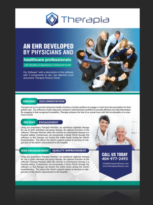 Health IT software startup needs a product sheet to promote our software/company | Diseño de Flyer por n214008
