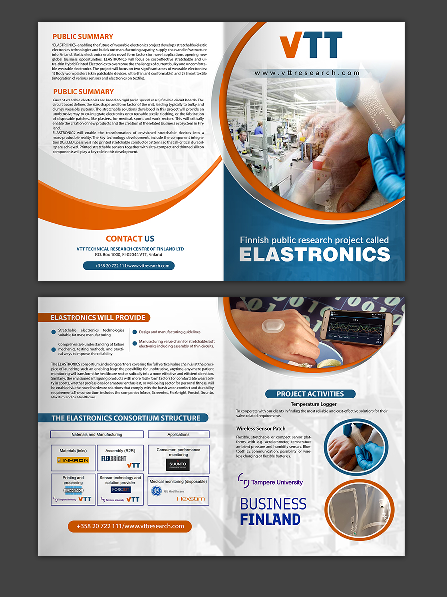 Brochure Design by n214008 for VTT | Design #22382296