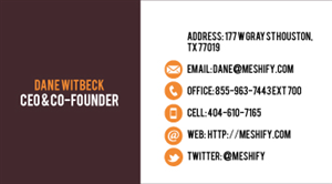 Business Card Design by Oscar Chavez Espinosa for Meshify | Design: #2953909