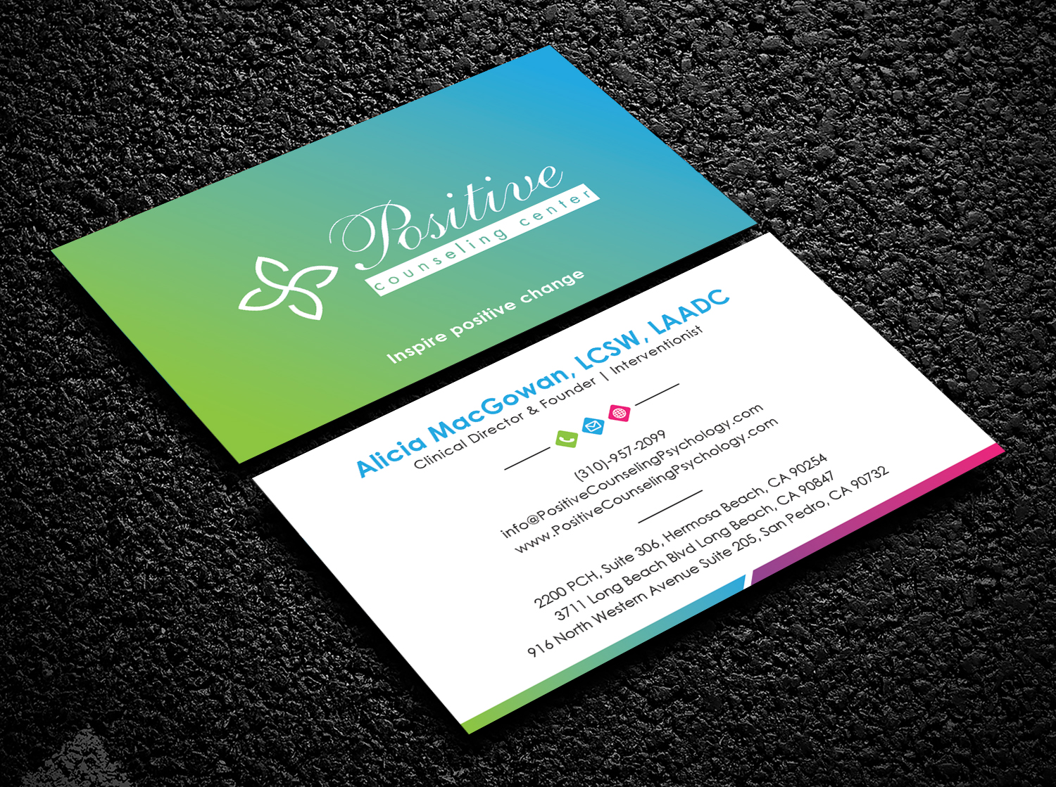 Business Card Design by Bold Pixels for Recovery NOW Licensed Clinical Social Worker, Inc. | Design #22383142