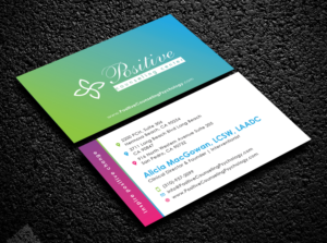 Positive Counseling Center Business card | Diseño de Tarjeta de Presentación por Bold Pixels