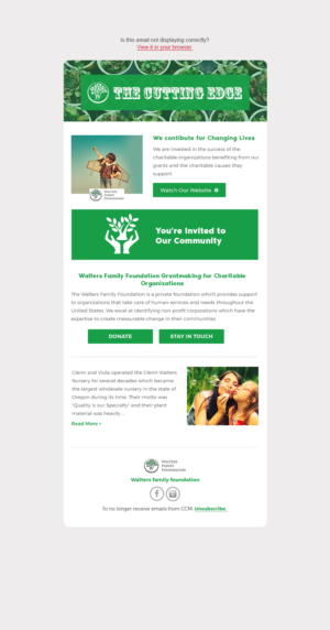 Newsletter-Design von Dabashes Adhikery für Walters Family Foundation | Design: #22398630