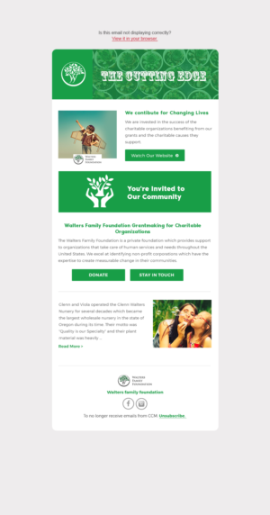 Newsletter-Design von Dabashes Adhikery für Walters Family Foundation | Design: #22398631