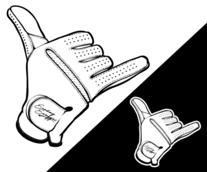 Hang Loose Sign With a Golf Glove | Diseño Gráfico por Andi Yan